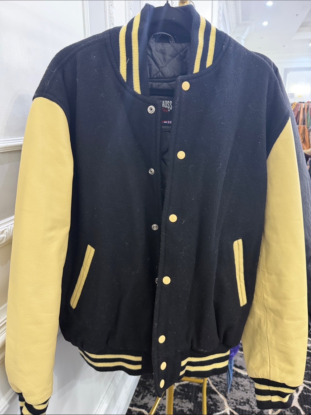 Black & Yellow Varsity Jacket